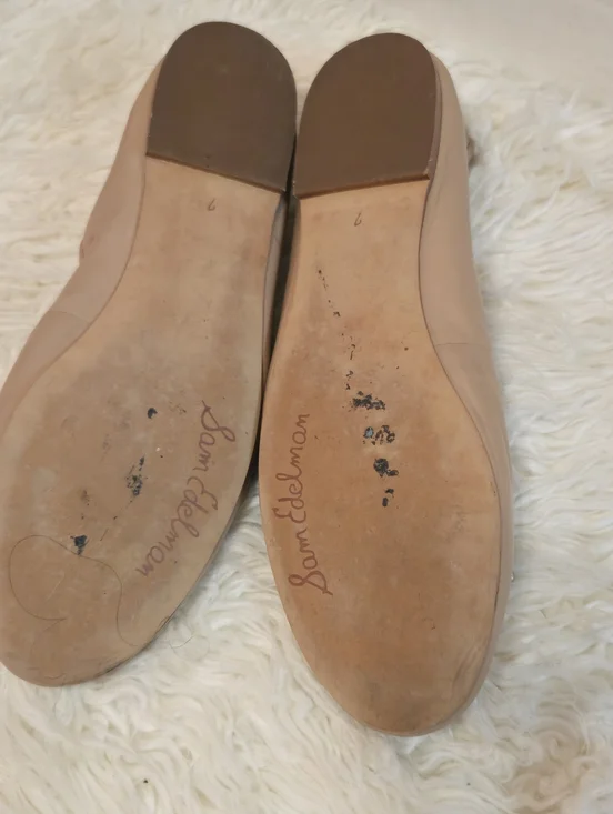 Sam Edelman Nude Ballet Flats with Bow - Picture 8 of 13